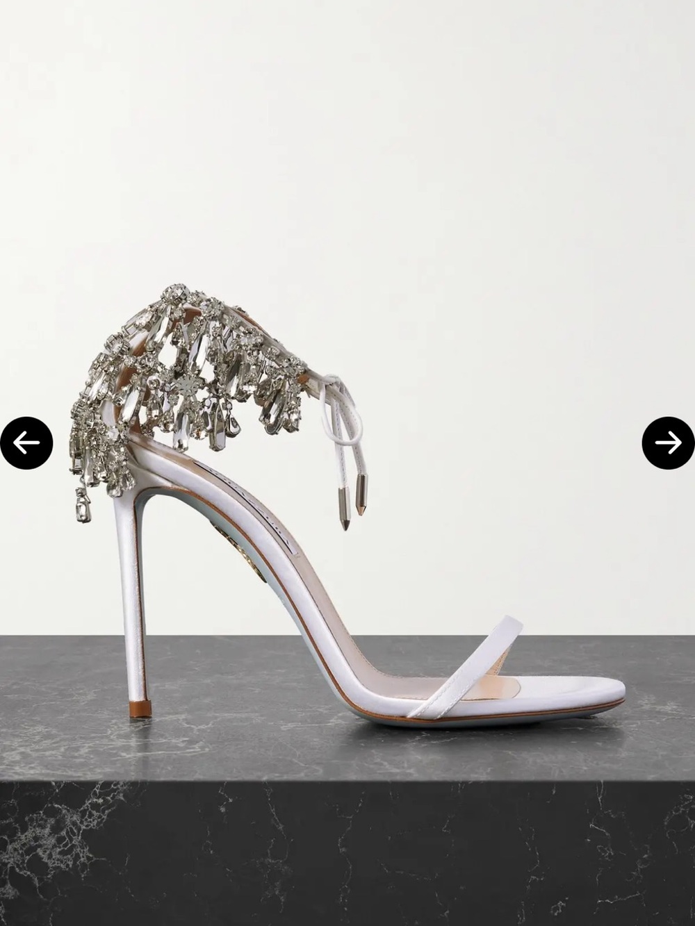 NEW Aquazzura 105mm Moonwalk Crystal Heels